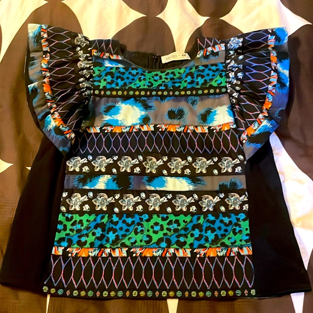 RARE Kenzo / H&M collab ruffle top Size US 10